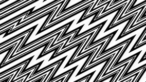 abstract black zigzag stripes moving on a white background.
seamless loop video.
