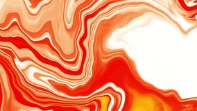 4K. Looped seamless footage for your event, concert, title, presentation, site, DVD, designers, editors and VJ s for led screens. Abstract orange liquid, acrylic texture with marbling background