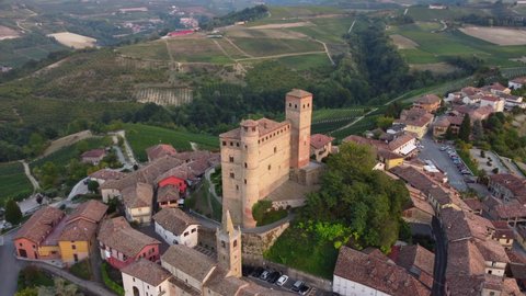 Serralunga d'Alba Aerial View in Langhe, Piedmont
