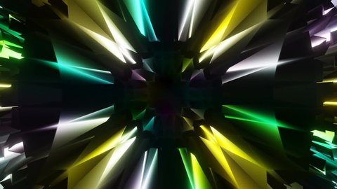 Glowing spark motion graphic. Looped animation. Abstract seamless VJ neon HD background.