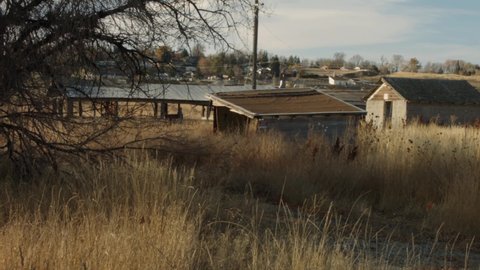 Old broken farm buildings fall of 2021 near Loveland Colorado
