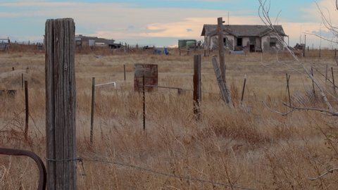 An old west abandoned farmhouse in Eastern Colorado. New Raymer 2021.