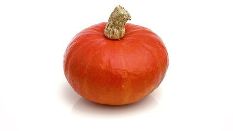 red cinderella pumpkin isolated on white background