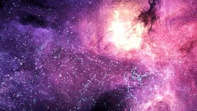 Fascinating 4k galaxy. Space travel. Colorful nebula and stars. Abstract Sci-fi Video with Space, Galaxies, Nebulae, stars based on NASA image. Galaxy exploration through outer space.