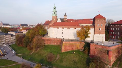 Aerial View Of Wawel Cathedral And Wawel Royal Castle In Krakow, Poland. - ascend