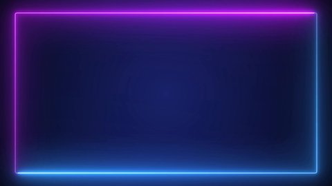 Abstract Ultraviolet fluorescent background of neon digital pink and blue square box in movement - looped