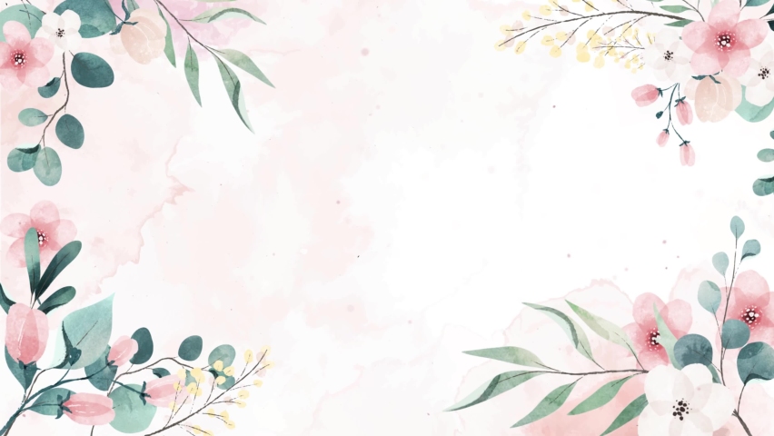 hand drawn animation, floral background with colourful flowers and leaves. Frame by frame. looping animation Royalty-Free Stock Footage #1082593504