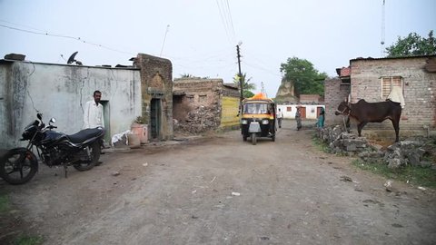 MAHARASHTRA, INDIA July 10, 2015: Rural village daily routine lifestyle, Salunkwadi, Ambajogai, Beed, Maharashtra; India
