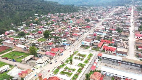Villa Rica Peru aerial 4k city view