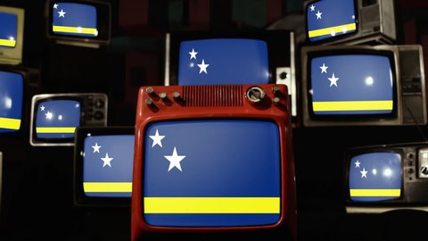 Flag of Curacao (Curaçao) and Vintage Televisions.