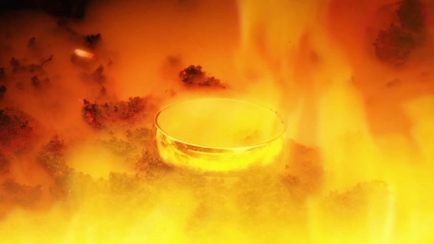 Magic Ring In Fire And Smoke Royalty-Free Stock Footage #1082608609