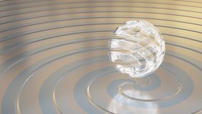 Abstract Background With The Glass Spiral Sphere, Seamless Loop - Powered by Shutterstock - Get 15% off with code: PIKWIZARD15