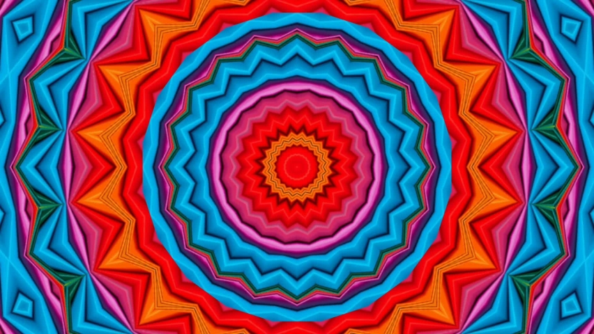 kaleidoscope pattern circle flower line neon mirror redering geometry background effect abstract texture multi color