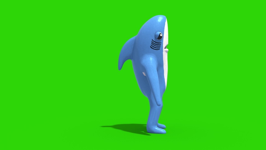 Mr Shark Baby Shark Green Screen Die Side Kids 3D Rendering Animation Royalty-Free Stock Footage #1082639473