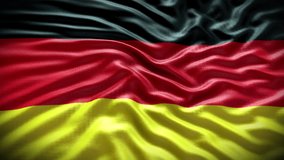 Germany flag waving in the wind with high-quality texture in 4K UHD National Flag. Realistic Animation of the German flag with moving clouds blue sky background - Powered by Shutterstock - Get 15% off with code: PIKWIZARD15