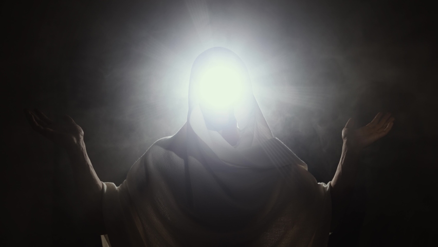 Light comes from the face of God | Shutterstock HD Video #1082670970