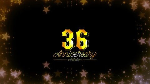 To celebrate an anniversary Day Organized, 36 Years Celebration , effect Color Pure logo HD Videos