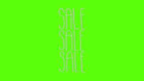 sale text green screen. moving sale text image. sale text green screen animation. gift sale text. 4k video footage. Christmas and New Year edition.