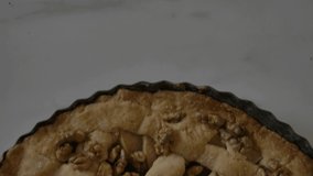 video of walnut cake on the kitchen table at home