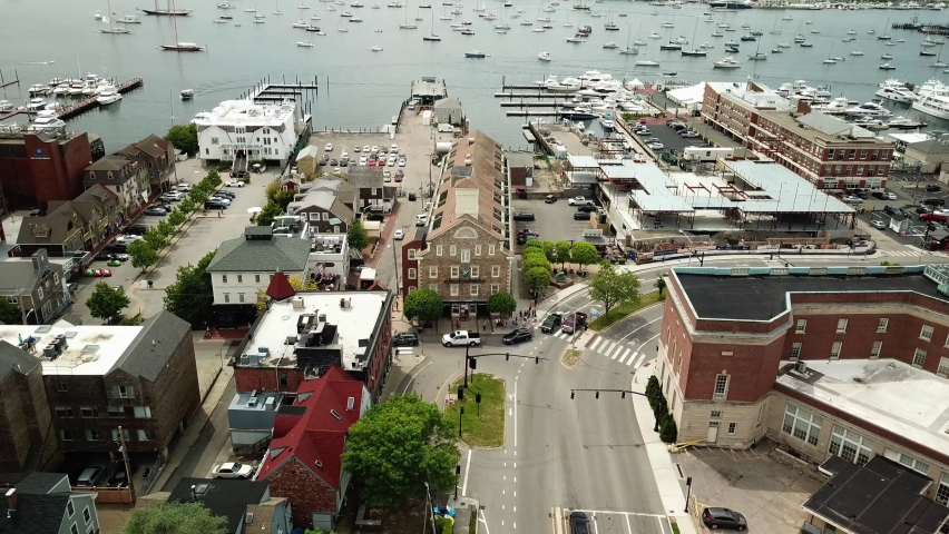 Aerial view of the coastal area of Newport near Bannister
