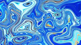 4K Ultra Hd. Looped seamless footage for your event, concert, title, presentation, site, designers, editors and VJ s for led screens. Abstract blue liquid, acrylic texture with marbling background
