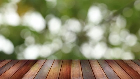 top wood,  wood texture on green nature tree bokeh background