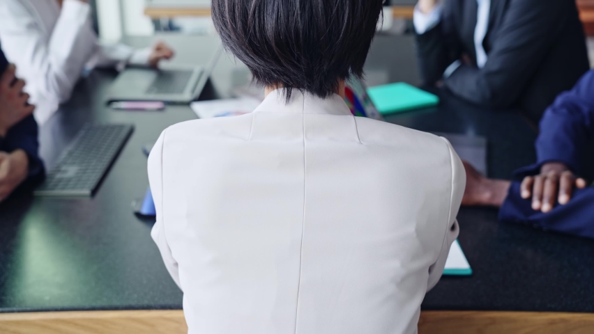 Group of multi racial people meeting in the office. Global business. Teamwork of business. Diversity. | Shutterstock HD Video #1082778154
