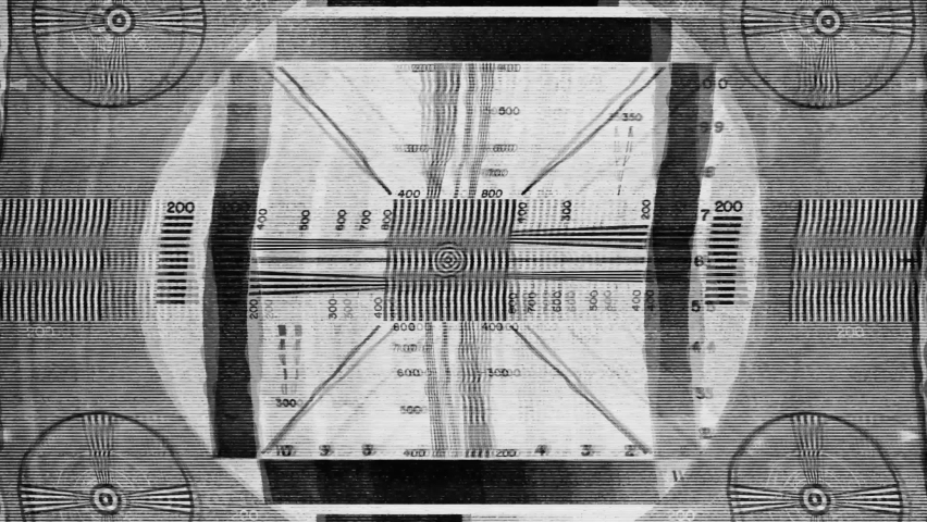 Bad tv loop. TV test pattern is distorted and noisy. | Shutterstock HD Video #1082796361