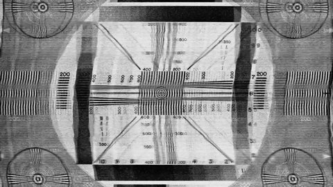 Bad tv loop. TV test pattern is distorted and noisy.