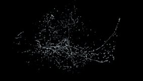 Water splash explode from center around itself. high resolution for element. slow motion. 3d illustration. - Powered by Shutterstock - Get 15% off with code: PIKWIZARD15