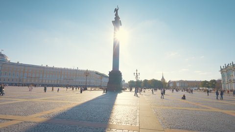 Alexander Column, Palace Square in St Petersburg, Russia
