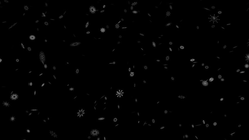 PNG Alpha.Fairy tale Snowflakes rotating and fallin down Merry Christmas celebration card template.Abstract Snow is falling down.Beautiful snowflakes animation in Alpha Matte.Winter snow storm. Royalty-Free Stock Footage #1082809957