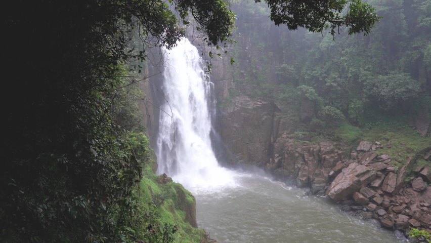 "Haew Narok Waterfall" is in the middle of Khao Yai forest. Above is the walkway of wild elephants each year. Elephants must pass through and fall to their death almost every year, Thailand