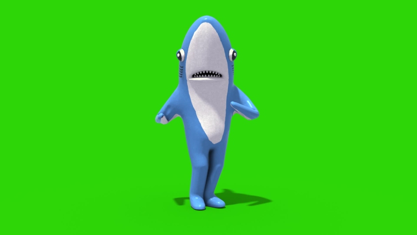 Mr Shark Baby Shark Green Screen Dance Front Kids 3D Rendering Animation | Shutterstock HD Video #1082843662