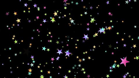 Flying Colorful Graphical Stars Black Motion Stock Footage Video (100% ...