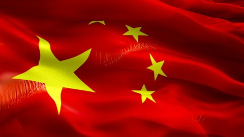 Chinese flag. 3d China flag waving video. Sign of China seamless loop animation. Chinese flag HD resolution Background. China flag Closeup 1080p HD video for Independence Day,Victory day
