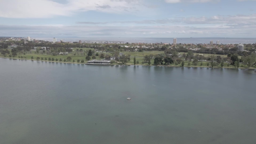 Melbourne, Australia - Albert Park and Melbourne Skyline