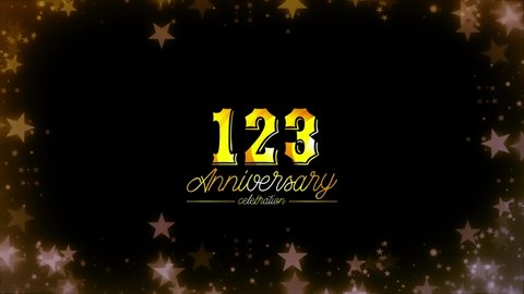 To celebrate an anniversary Day Organized, 123 Years Celebration , effect Color Pure logo HD Videos