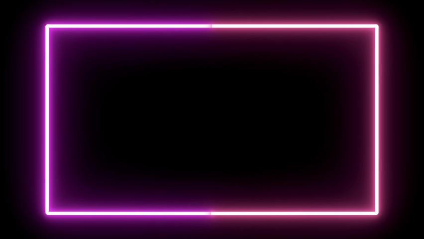 Neon Light Motion Abstract Background Square shape Abstract background Neon scene Pattern LED Screen Technology.
