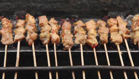 Satay is the English spelling, and also the modern Malaysian spelling, though it's sate in Indonesia. It's thought the dish originated there, in Java, as a local take on the skewered kebab introduced 