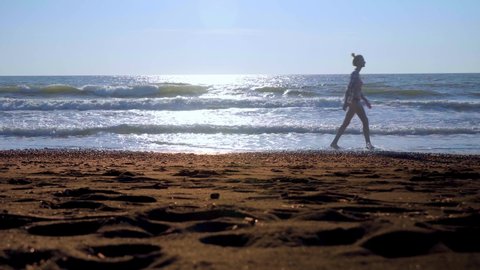 Nude woman walking Stock Video Footage - 4K and HD Video Clips