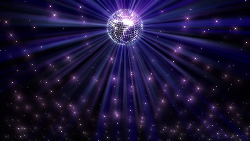 Mirror Ball Disco Lights Star Glitter Club Dance Party Background Royalty-Free Stock Footage #1082922796