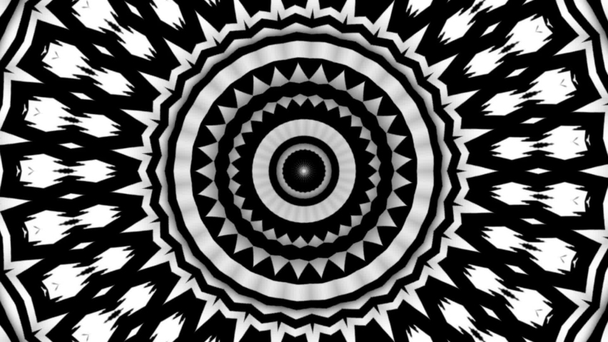 kaleidoscope pattern circle flower line neon mirror redering geometry background abstract effect texture multi color