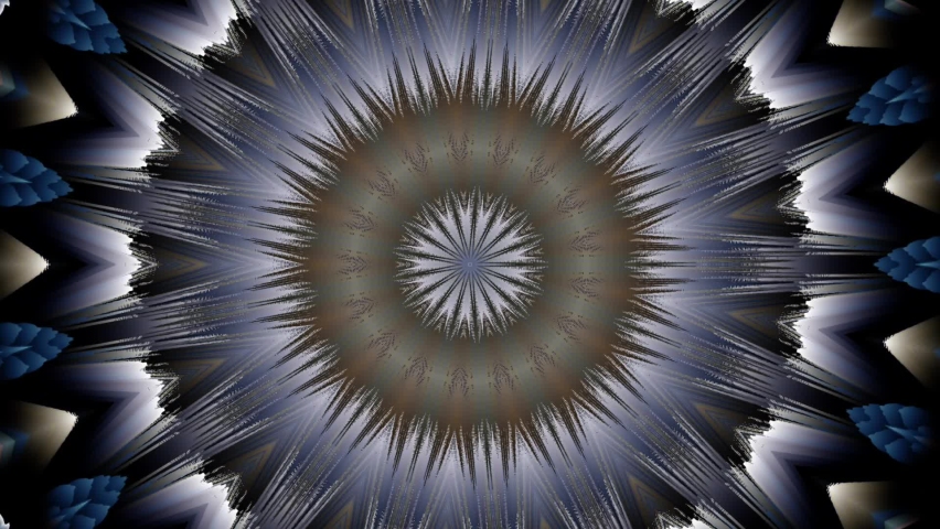 kaleidoscope pattern circle flower line neon mirror redering geometry background abstract effect texture multi color