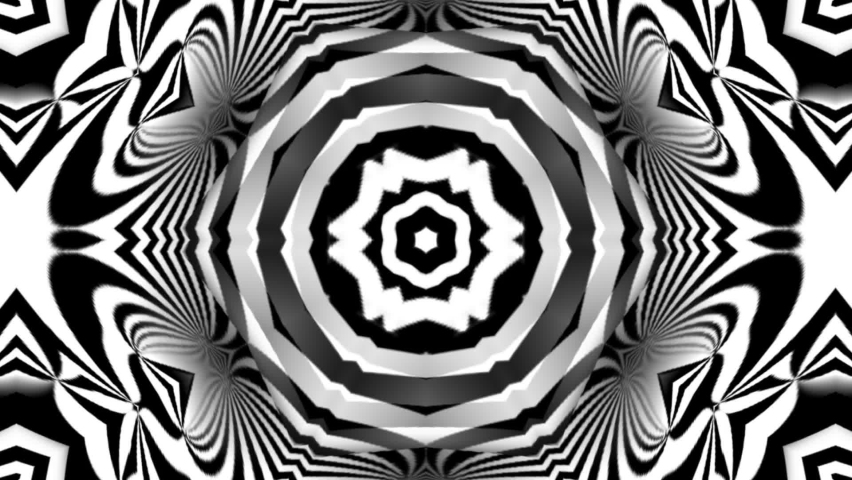 kaleidoscope pattern circle flower line neon mirror redering geometry background abstract effect texture multi color