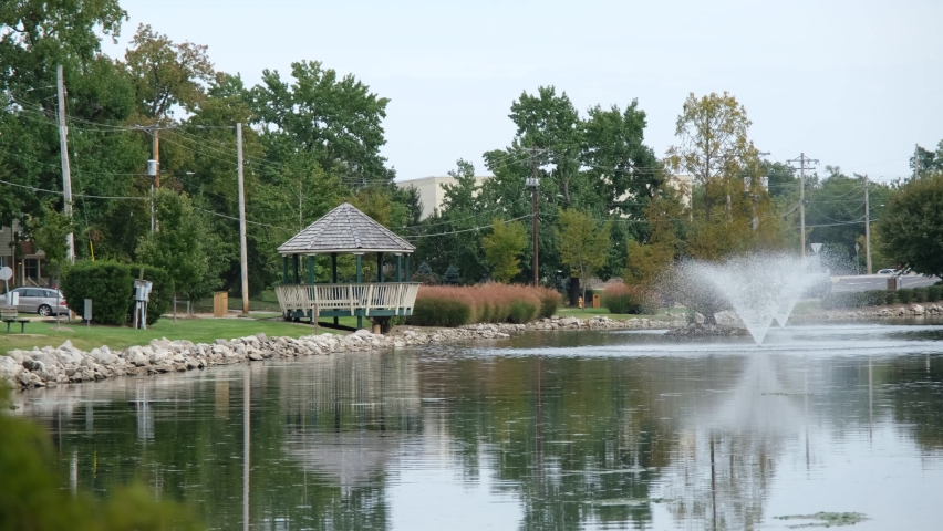 Pan Hide of the pond at Brentwood Forest, St. Louis, MO