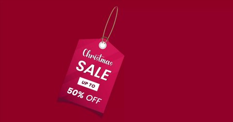 Christmas sale animation. Special offer, discount type text, 50 percent off. motion graphics. 

