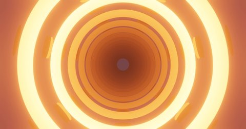 3d render with a rounded orange tunnel