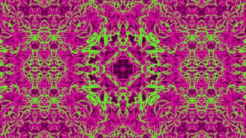 Kaleidoscopic video background. Geometrical psychedelic kaleidoscope background. 4K Psychedelic Kaleidoscope Geometric loop rotation. For VJ DJ stage loop, yoga art therapist background, fashion intro