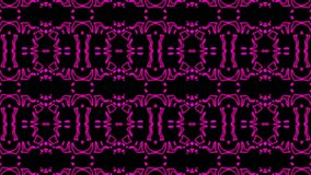 Abstract pink geometric seamless pattern background. Abstract Stripes Kaleidoscope Loop. Fast Psychedelic Colorful Kaleidoscope VJ background. Disco Abstract Motion Background. Kaleidoscope effect